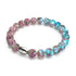 Hortensia bleu | Argent sterling 925 | Bracelet de jardin en verre Firefly